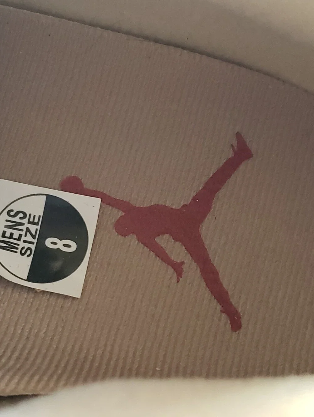 Nike Jordan SINGLE LEFT SHOE ONLY Low-Top Sneaker Tan Red Heel Tab REPLACEMENT